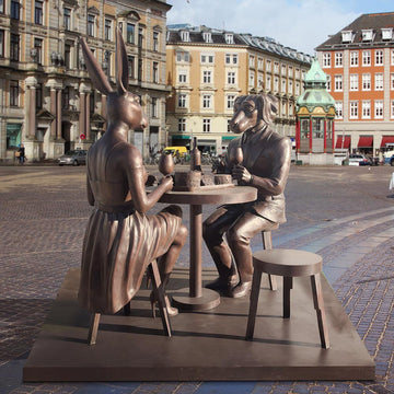 The Wine Lovers Table (Bronze Sculpture)