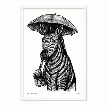 The Zebra Is Singing in the Rain (Print)