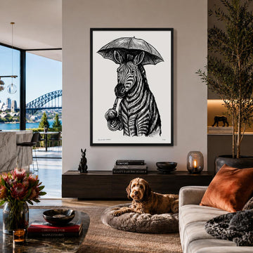 The Zebra Is Singing in the Rain (Print)