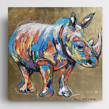 The rhino was always golden (Original Painting)