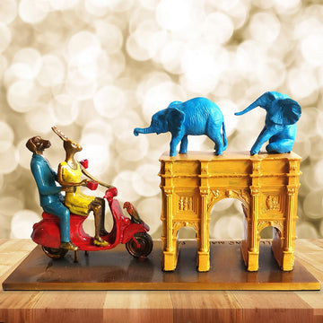 They Adopted an Orphan in London (Bronze Sculpture, Miniature)