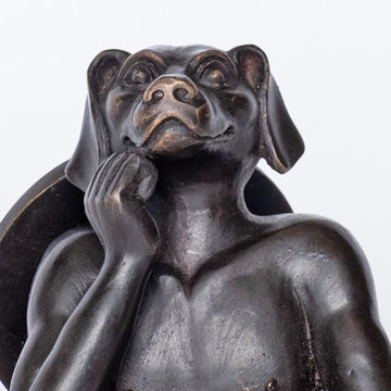 Dogman Comes Out into a Better Tomorrow (Bronze Sculpture, Pocket Size)