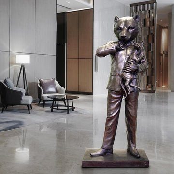 The Celebrity Animal - Dr. Bear Evil (Bronze Sculpture)
