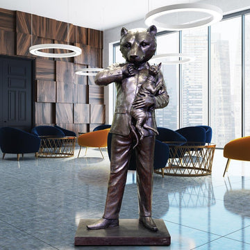 The Celebrity Animal - Dr. Bear Evil (Bronze Sculpture)