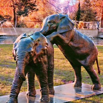 Emoli and Tagwa Orphans (Bronze Sculpture)