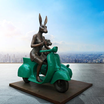 Together Forever on Wheels (Bronze Sculpture)