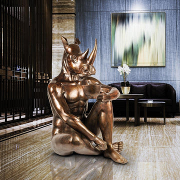 He Loved His Long Black Extra Long (Bronze Sculpture)