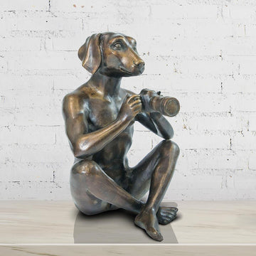 He Loved Taking Black and White as It Was More Artistic (Bronze Sculpture)
