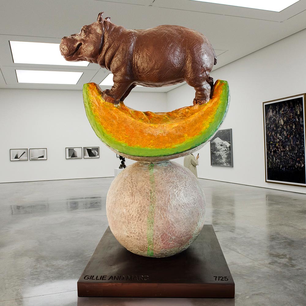 Hippos Love Cantaloupe Big Time (Bronze Sculpture) – Gillie and Marc®