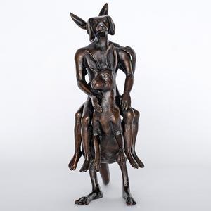 They Hopped into an Adventure of a Lifetime (Bronze Sculpture, Miniature Collection)