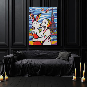 In Love in Paris (Original Painting)