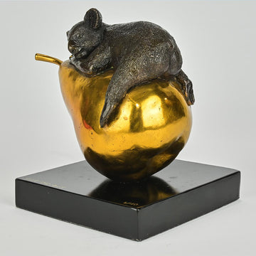Koalas Will Pear for Life (Bronze Sculpture, Miniature)