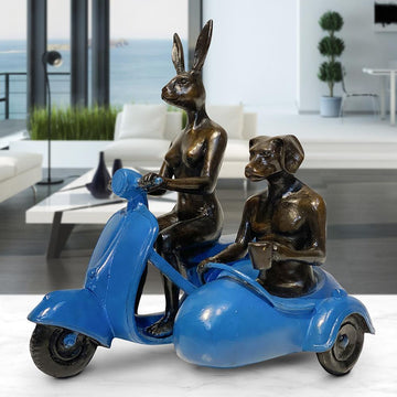 They Rode Side by Side for the Long Run (Bronze Sculpture, Miniature Collection)