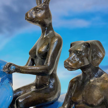 They Rode Side by Side for the Long Run (Bronze Sculpture, Miniature Collection)