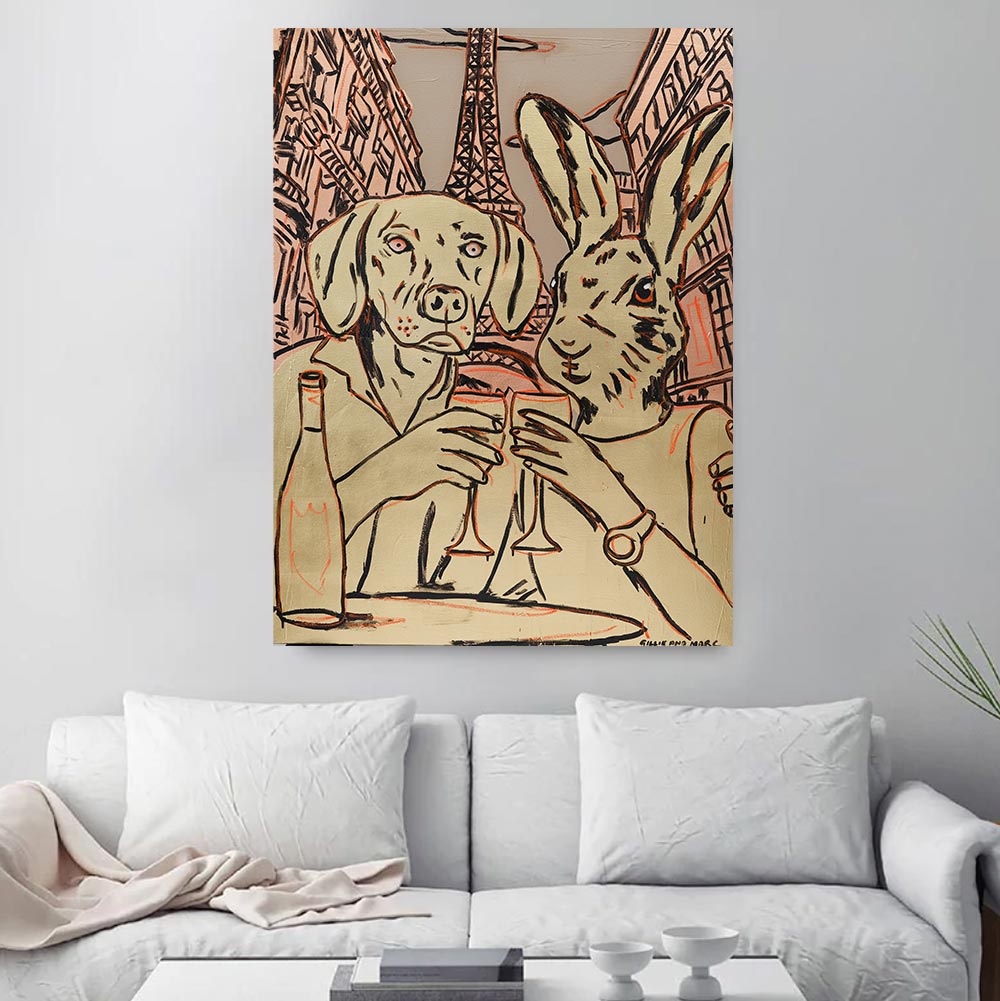 Rabbitwoman and Dogman Always in Love (Original Painting) – Gillie and ...