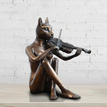 She only played the songs she wrote (Bronze Sculpture)