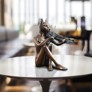 She only played the songs she wrote (Bronze Sculpture)