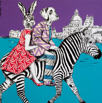 They had a party of a lifetime in Venice (Original Painting)