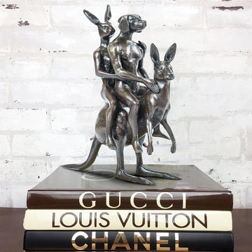 They Hopped into an Adventure of a Lifetime (Bronze Sculpture, Miniature Collection)