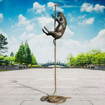 Climbing Zebra (Bronze Sculpture)