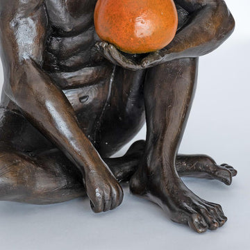 He thought about buying a new tie but he bought a pear instead (Bronze Sculpture)