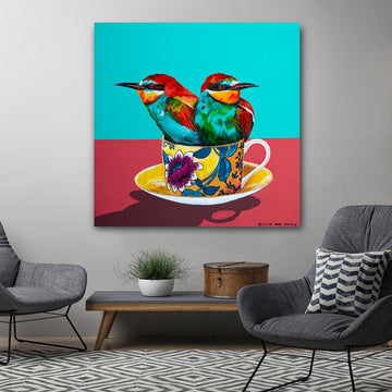 My Favourite Birds in a Cup (Original Painting)