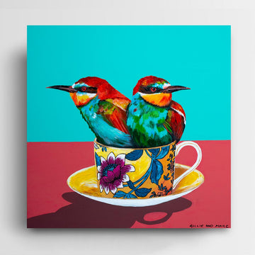 My Favourite Birds in a Cup (Original Painting)