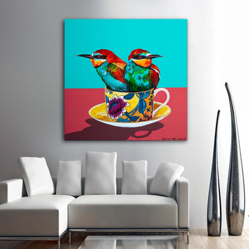 My Favourite Birds in a Cup (Original Painting)
