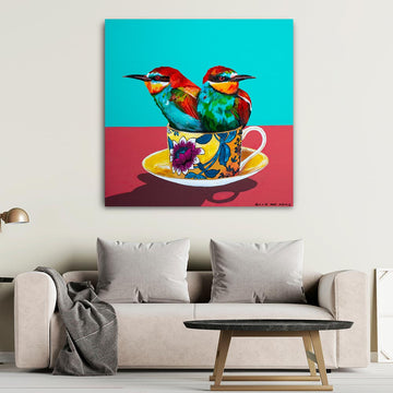 My Favourite Birds in a Cup (Original Painting)