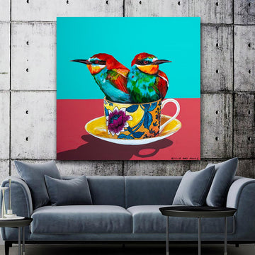 My Favourite Birds in a Cup (Original Painting)