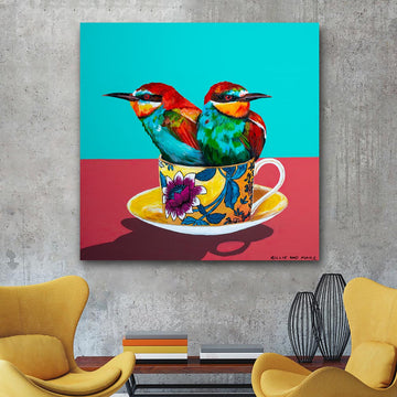 My Favourite Birds in a Cup (Original Painting)