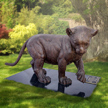 Wild Baby Lion (Bronze Sculpture)