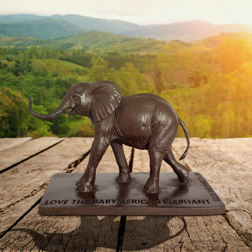 Love the Baby African Elephant (Bronze Sculpture)