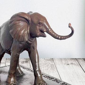 Love the Baby African Elephant (Bronze Sculpture)