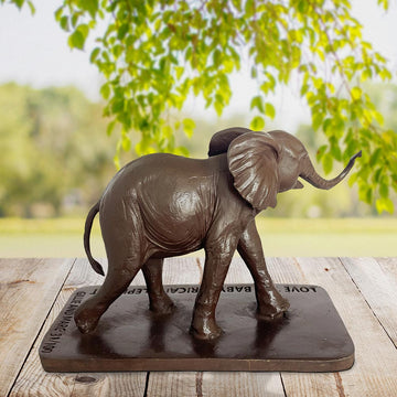 Love the Baby African Elephant (Bronze Sculpture)