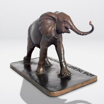 Love the Baby African Elephant (Bronze Sculpture)