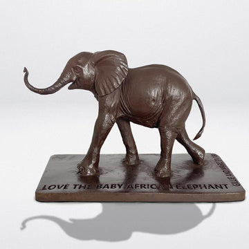 Love the Baby African Elephant (Bronze Sculpture)