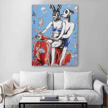 They Were Living a Beach of a Life (Original Painting)