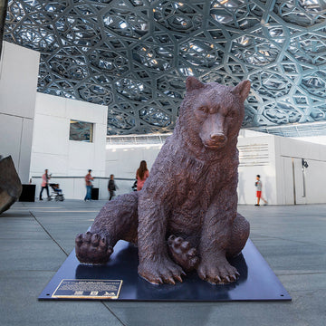 Wild Baby Marsican Brown Bear (Bronze Sculpture)