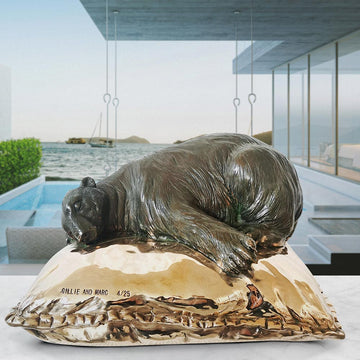 Sleeping Beauty Polar Bear (Bronze Sculpture)