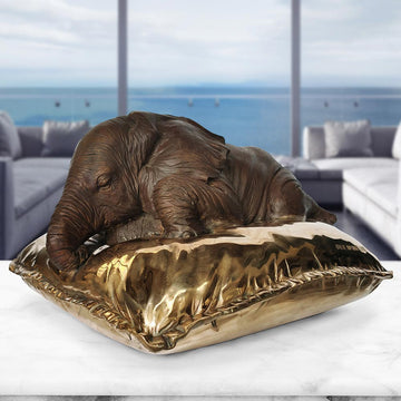 Sleeping Beauty Elephant (Bronze Sculpture)