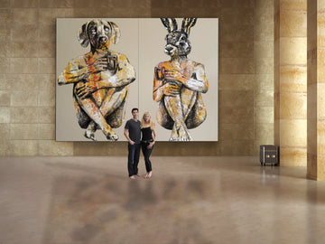 Rabbitwoman & Dogman (Mural)