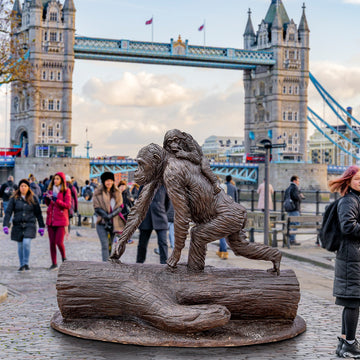 Wild Chimp Knuckle Walking (Bronze Sculpture)