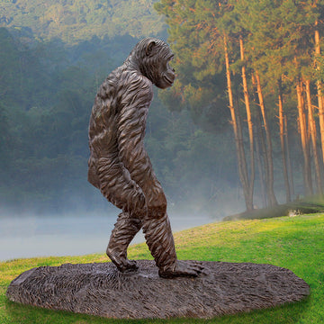 Wild Chimp Bipedal Walking (Bronze Sculpture)