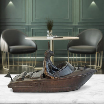 Their Hearts Raced on the Mediterranean (Bronze Sculpture, Miniature)