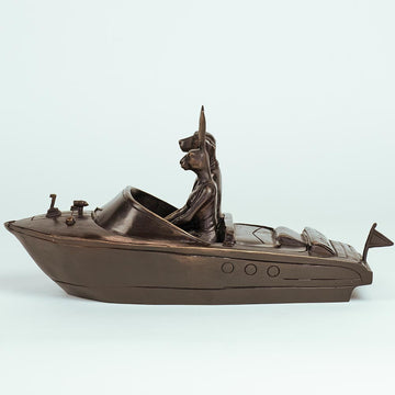 Their Hearts Raced on the Mediterranean (Bronze Sculpture, Miniature)