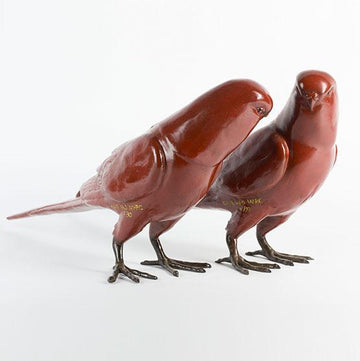 Budgie Lovers (Bronze Sculpture)