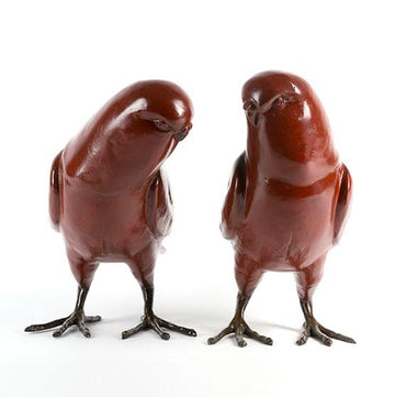 Budgie Lovers (Bronze Sculpture)