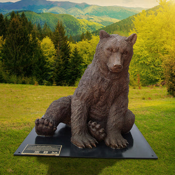 Wild Baby Marsican Brown Bear (Bronze Sculpture)