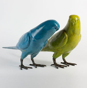 Budgie Lovers (Bronze Sculpture)